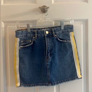 Zara Jean Skirt With Yellow Stripe